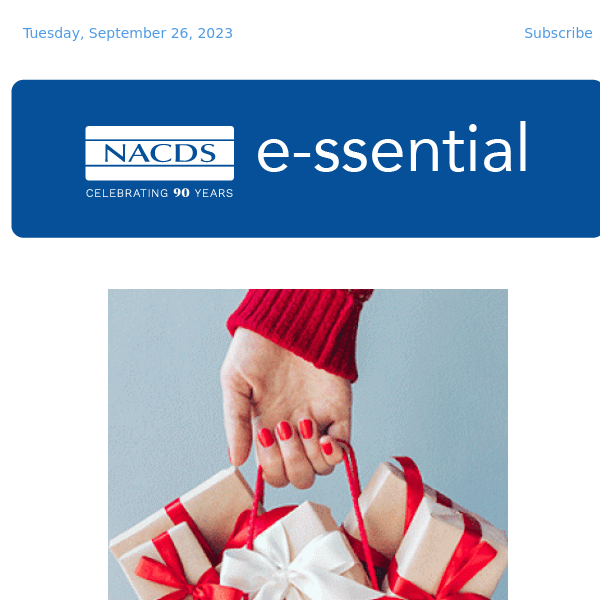The top holiday sales event for smaller retailers is… and more | September 26, 2023