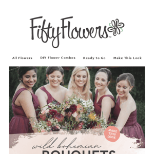 Bouquets as Untamed as your Bridesmaids 🐯