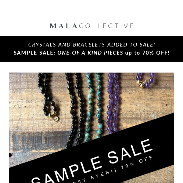 💎 Crystals and Bracelets added to our Sample Sale!