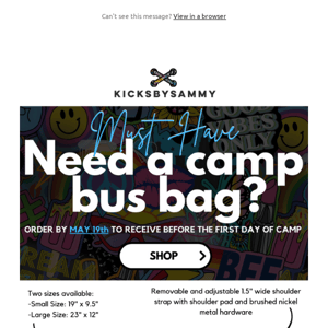 last call camp bus bags