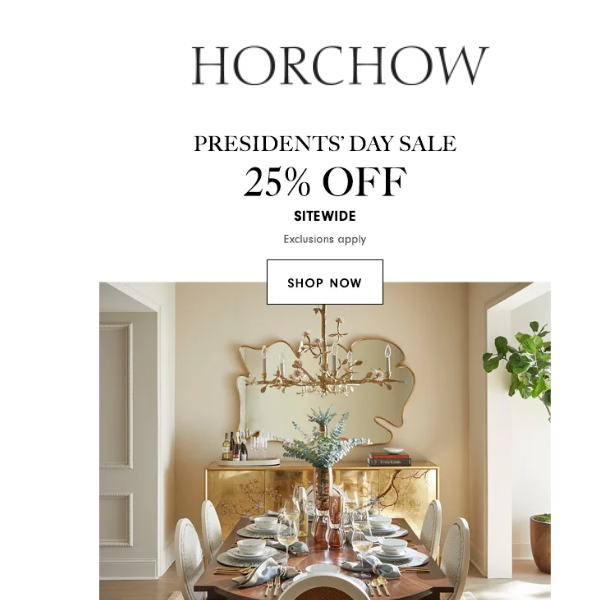 Time to redecorate! Get 25% off sitewide