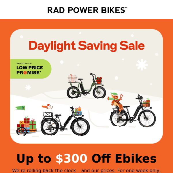 Daylight Saving Sale ⏱️ Up to $300 Off