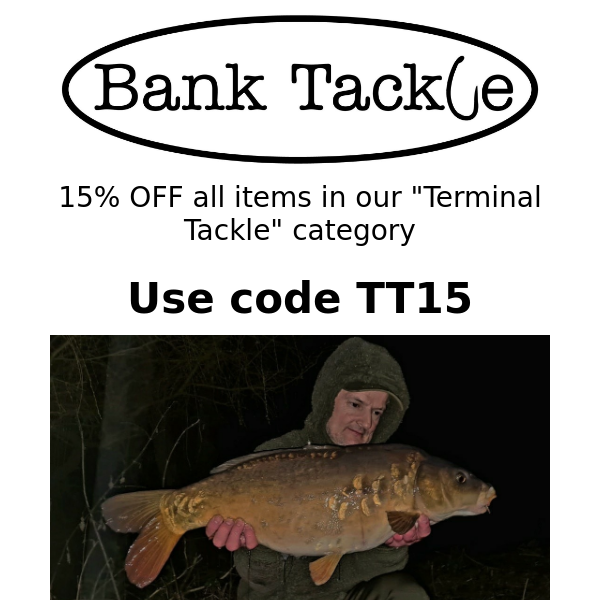 15% OFF "Terminal tackle" Category - Use Code TT15 at Checkout