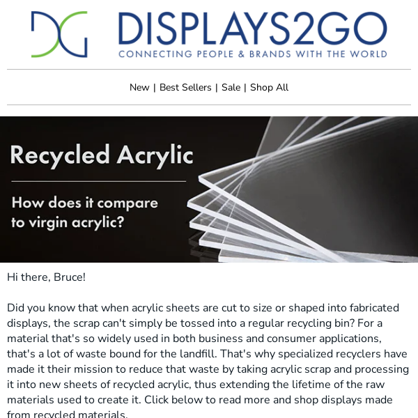 Recycled Acrylic → How Does It Compare to Virgin Acrylic?