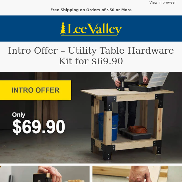 Intro Offer – Utility Table Bracket Kit for $69.90