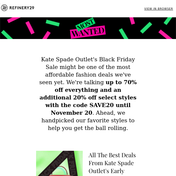 The 12 best deals from Kate Spade Outlet’s early Black Friday sale