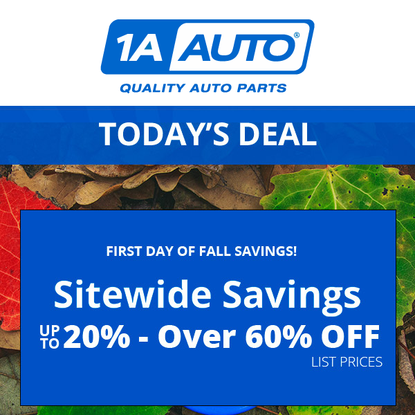 1st Day of Fall Deals For Your Vehicle