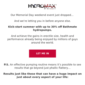 Up to 30% OFF this Memorial Day Weekend