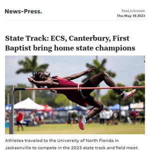 News alert: State Track: ECS, Canterbury, First Baptist bring home state champions