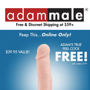 AdamMale, look What's 25% OFF!