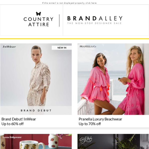 Brand Debut! InWear, Pranella Luxury Beachwear, Emma Bridgewater, Brand Debut: Emma J Shipley Bedding & Cushions, Pacific Lifestyle Garden and Fallen Fruits