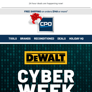 DEWALT Cyber Week Deals - Today Only!