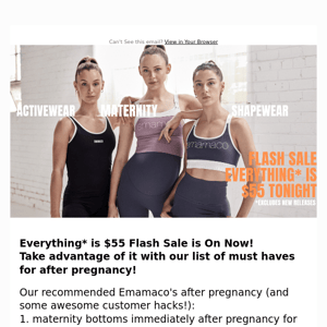 Flash Sale + The perfect post-pregnancy clothes from Emamaco