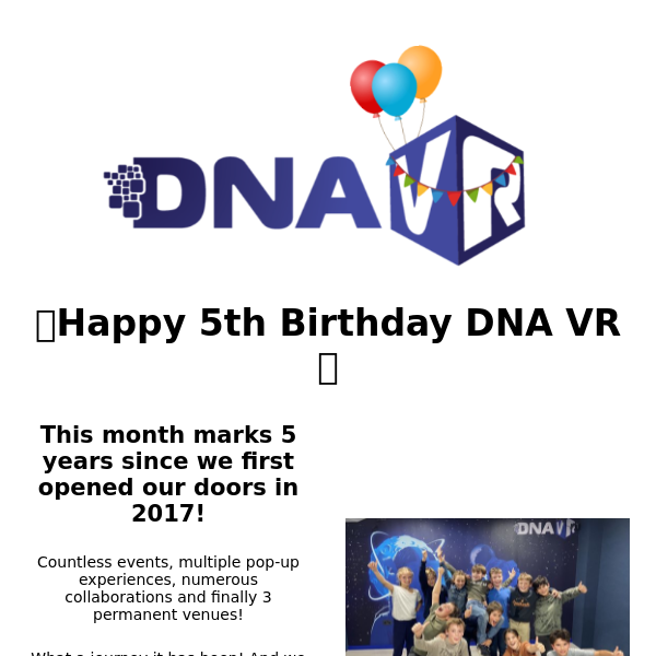 Happy Birthday DNA VR 🎂