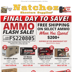 Ammo Flash Sale • Final Day to Save!