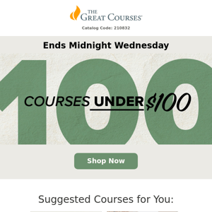 100 Courses Under $100!