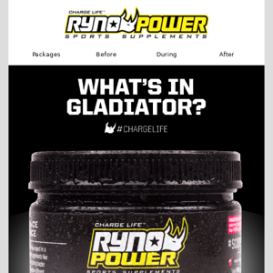 The power of Gladiator Pre-workout!