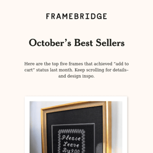 October’s Best Sellers