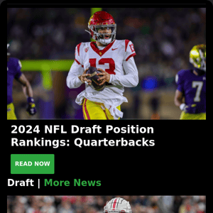 2024 NFL Draft Position Rankings, Trade Deadline and Waiver Wire Targets