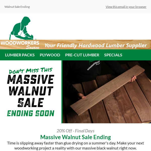 Save On Walnut - Ending Soon ⏰