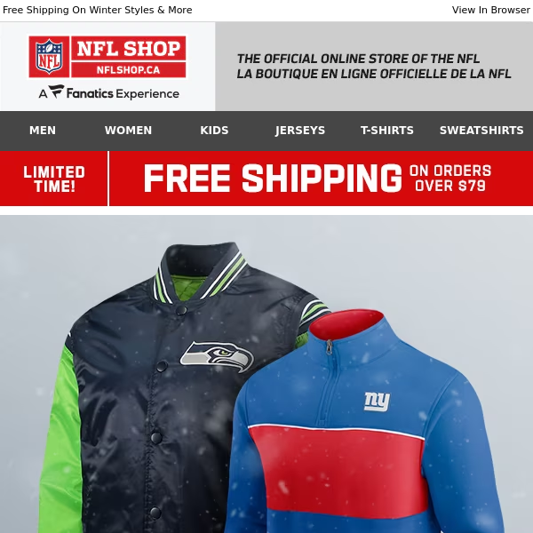 Defy The Cold In NFL Outerwear