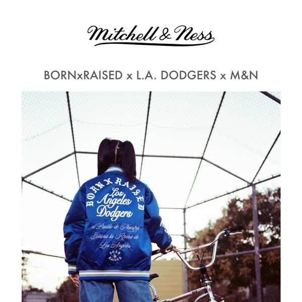mitchell & ness dodgers born and raised jacket limited run sold out  everywhere
