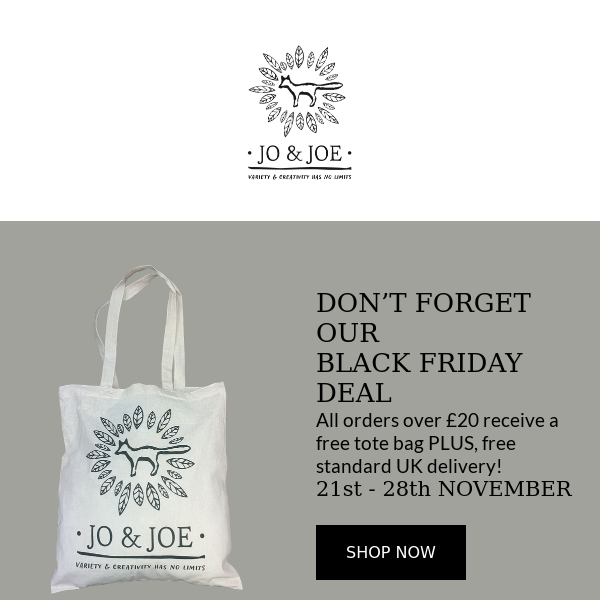 BLACK FRIDAY AT JO & JOE 👀