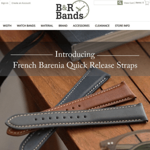 Introducing Our First Quick Release Leather Collection - French Barenia Leather Straps!!!