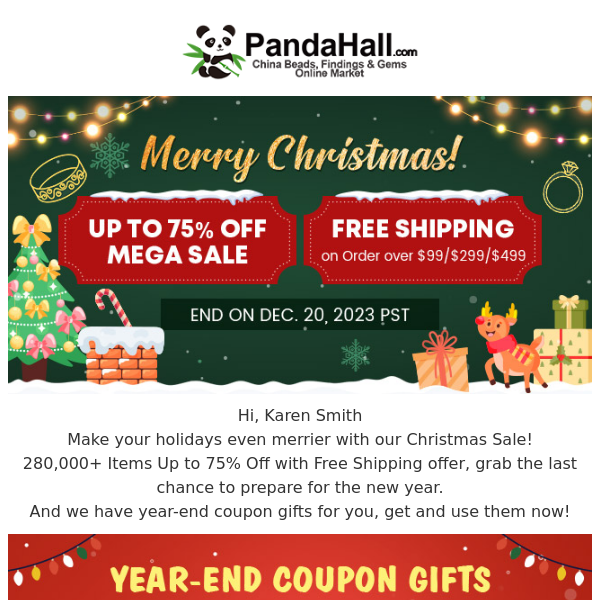 Christmas Sale Up to 75% Off | Free Shipping on Order over $99 with Coupons