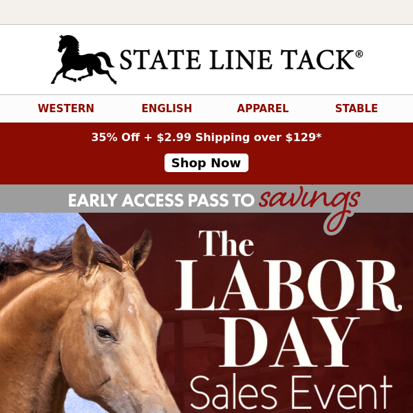 The HUGE Labor Day Event Starts NOW! 35% Off + $3 Shipping