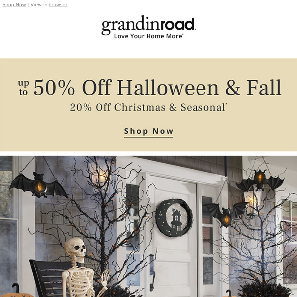 Scary good sale: up to 50% off Halloween & Fall