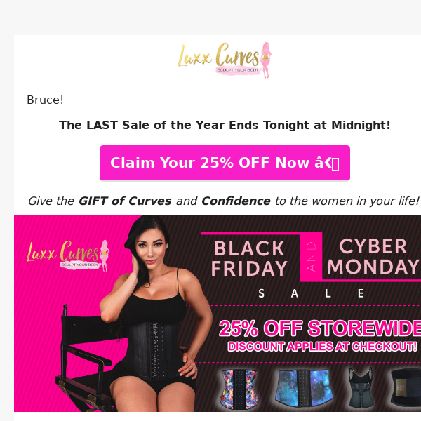 Luxx Curves, Today is Your Last Chance! - Luxx Curves