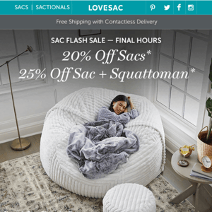 Sac Flash Sale – Last Call!