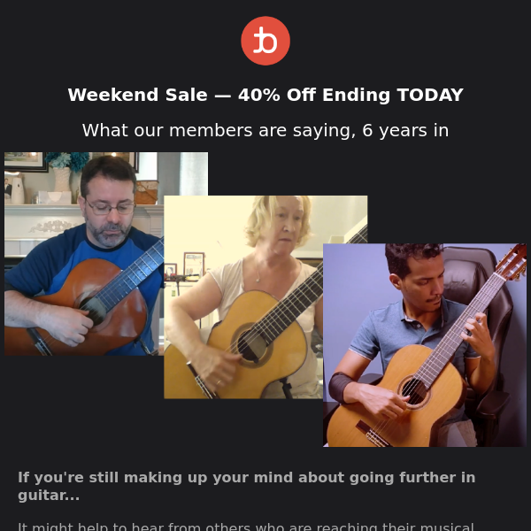 (Final Hours) 40% off a guitar adventure loved by *thousands*