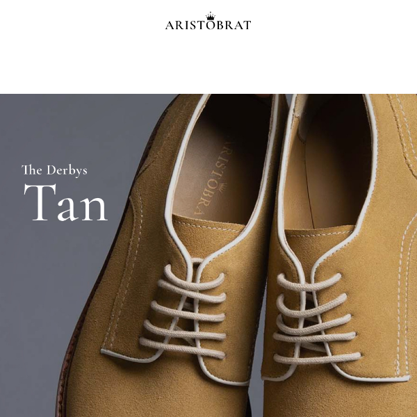 Introducing Tan Derby shoes!