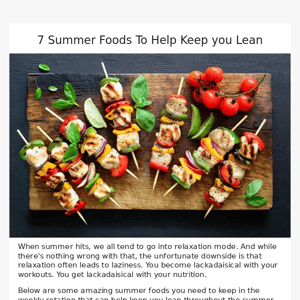 7 Delicious Summer Foods To Help Keep You Lean