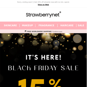 IT'S HERE! 🖤 15% OFF BLACK FRIDAY SALE