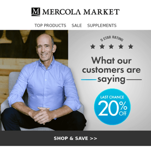 Mercola, Your 20% Off Coupon Is Expiring Soon - Shop & Save Now