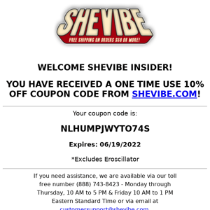 Your SheVibe 10% Off Coupon Code Is Here!