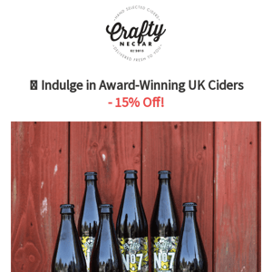 🥇🍏 Award-Winning UK Ciders  - 15% Off!