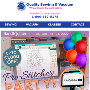 Pro-Stitcher Party - Save up to $1,000 OFF