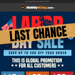Don’t Miss Out Hobby King! Last Chance!