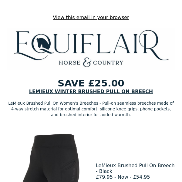 Save £25.00 on Lemieux Breeches