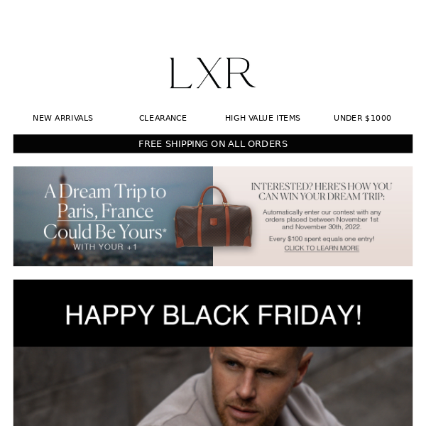 LXR AND Co.: Black Friday: it's time to indulge