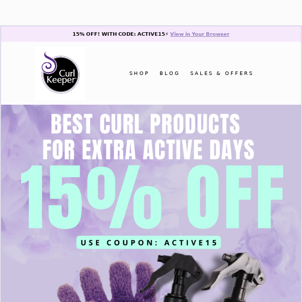 Best Curl Products for Extra-Active Days! 💖Now 15% off