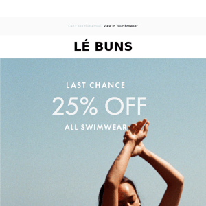 Last Chance : 25% off All Swimwear