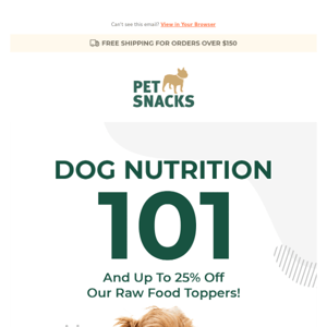 Let’s talk dog nutrition!