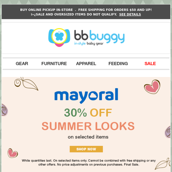 BB Buggy: SALE SALE SALE … Spring end sale