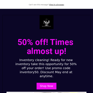 50% off! Times almost up!