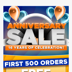 🎂 Anniversary Sale! First 500 orders | Free Mini Birthday Cake!